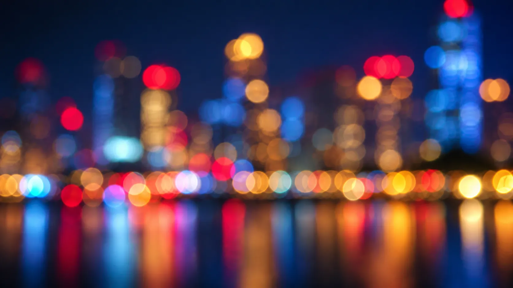 Abstract bokeh city lights background