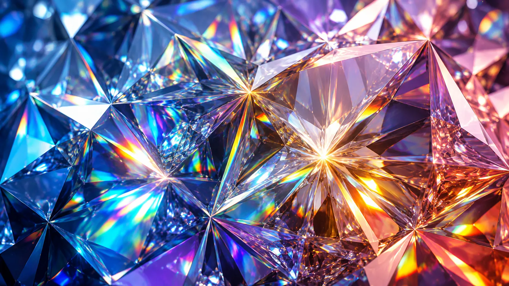 Abstract diamond facet background