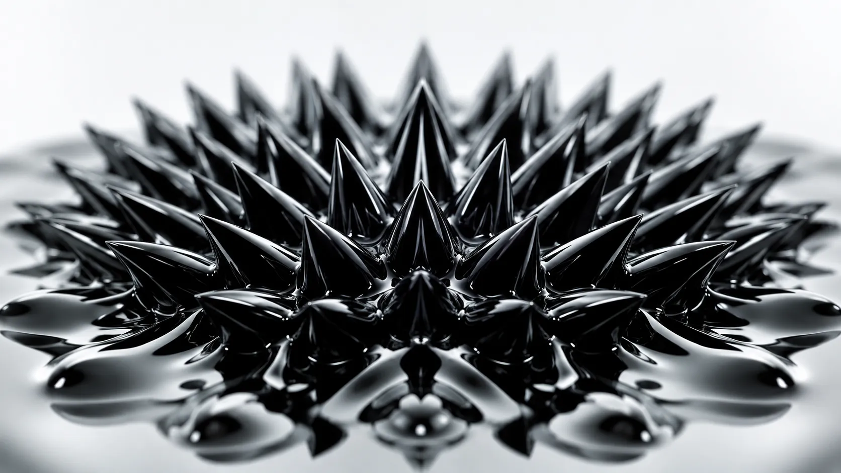Abstract ferrofluid magnetic peak background