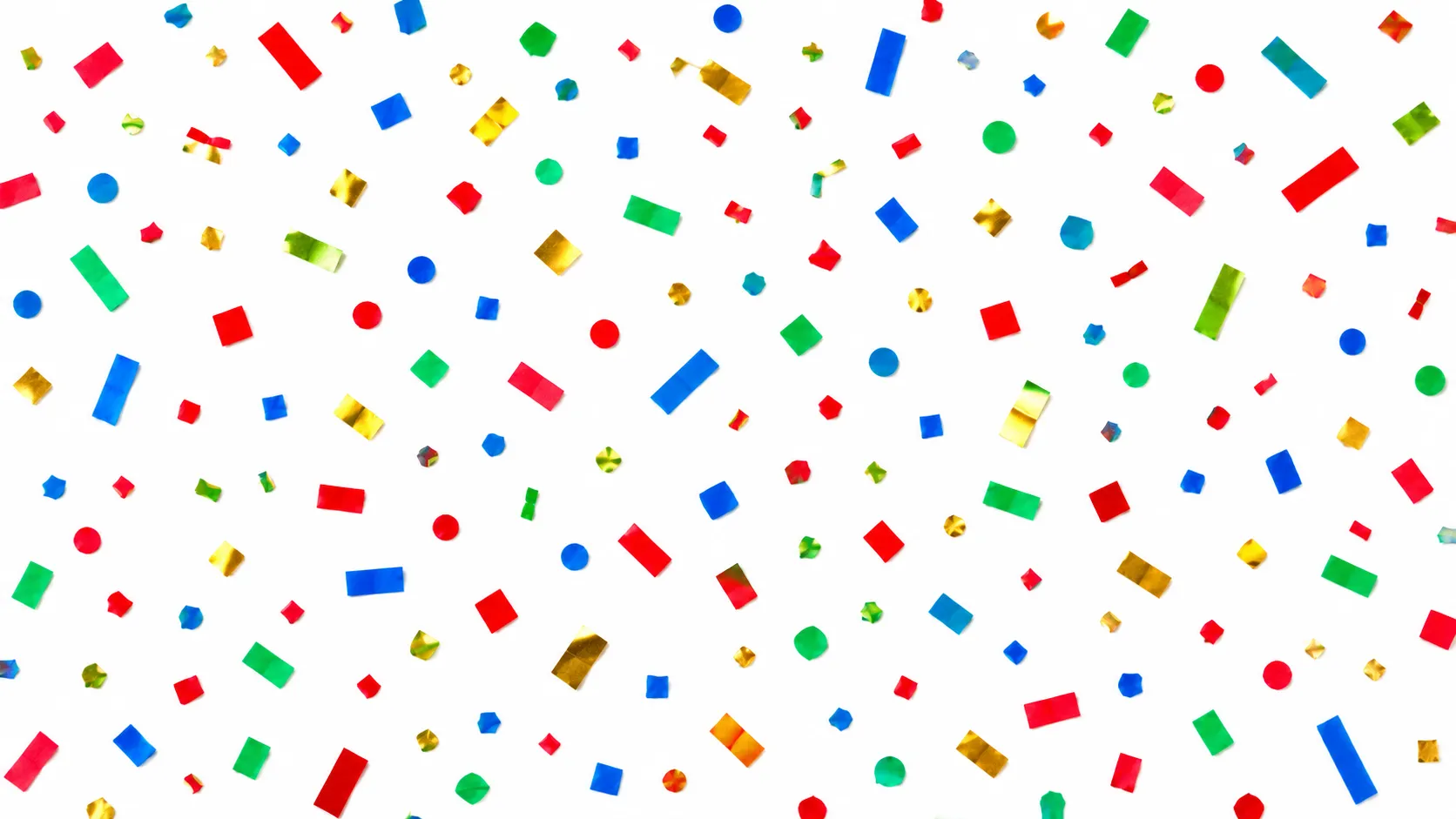 Colorful Confetti On White Background