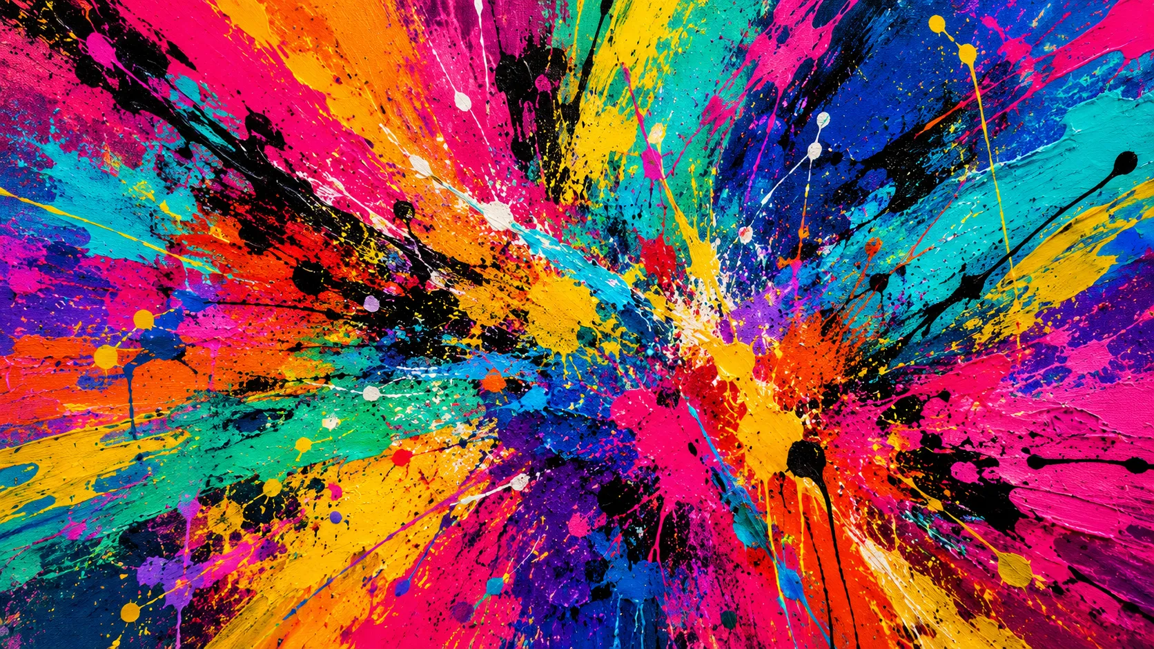 Abstract action paint splatter background