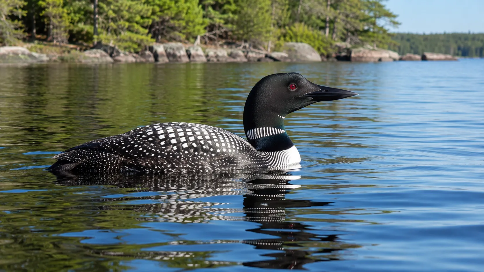 Common Loon On Canadian Lake