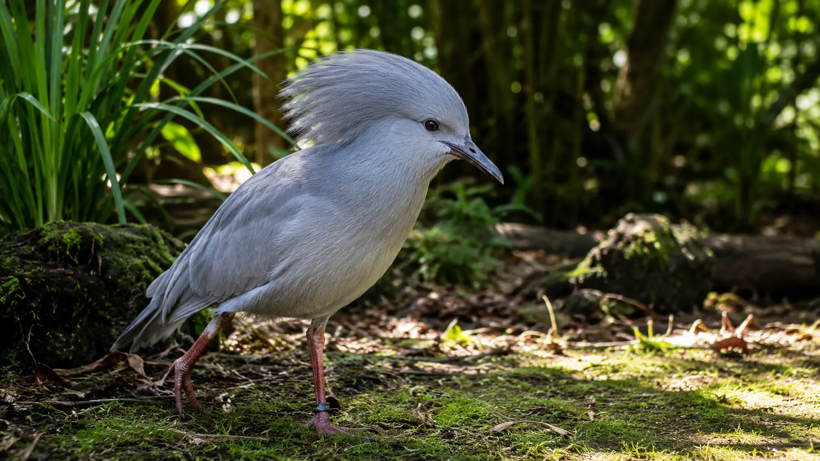 Kagu In New Caledonian Forest