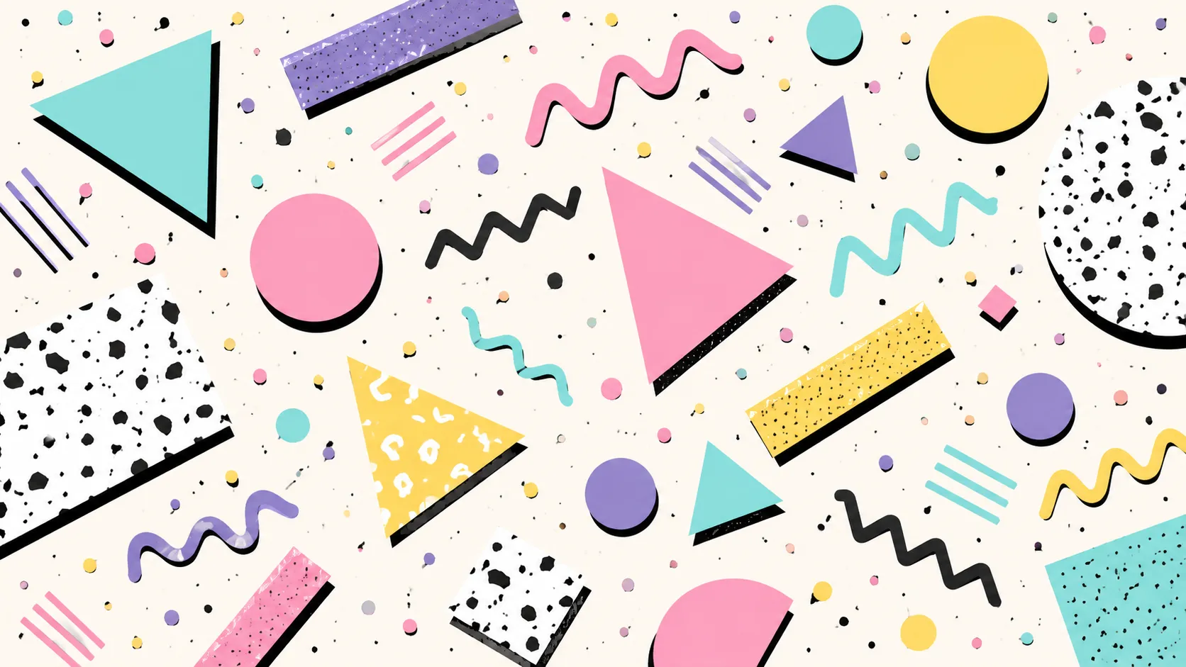 Abstract memphis design pattern background