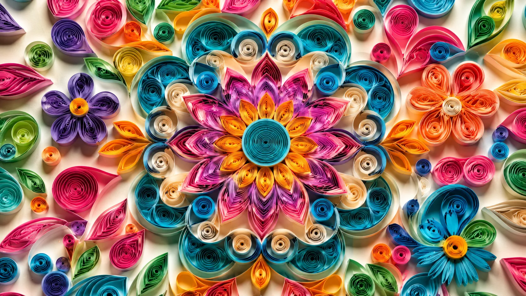 Abstract paper quilling art background