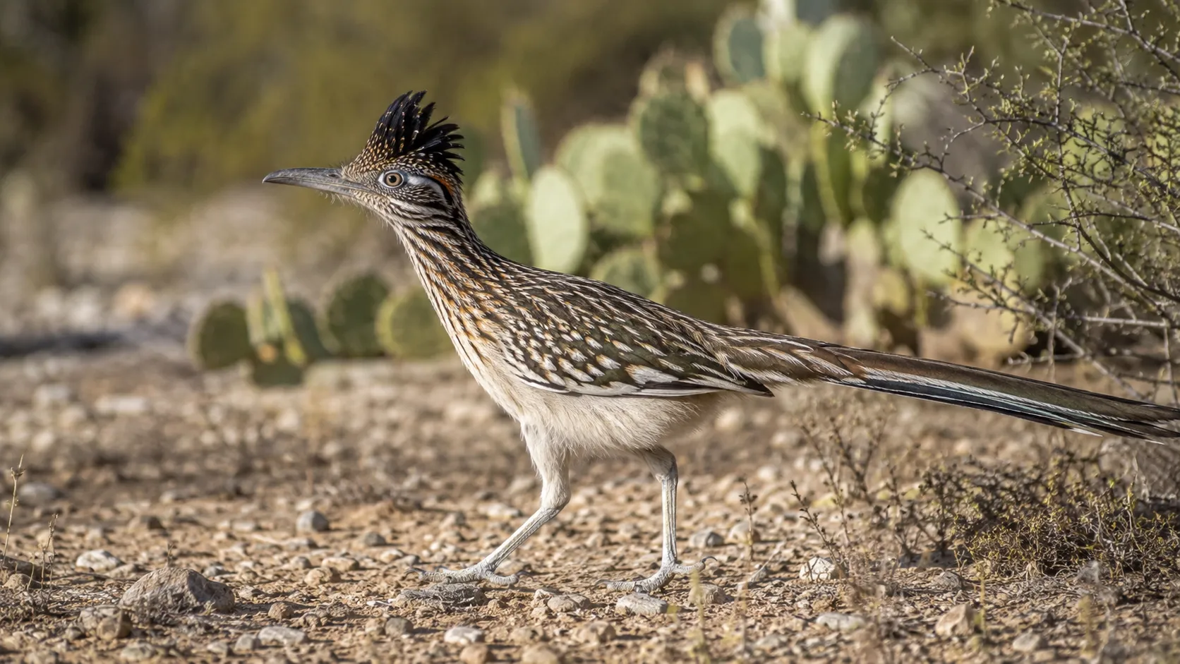 Greater Roadrunner In Sonoran Desert