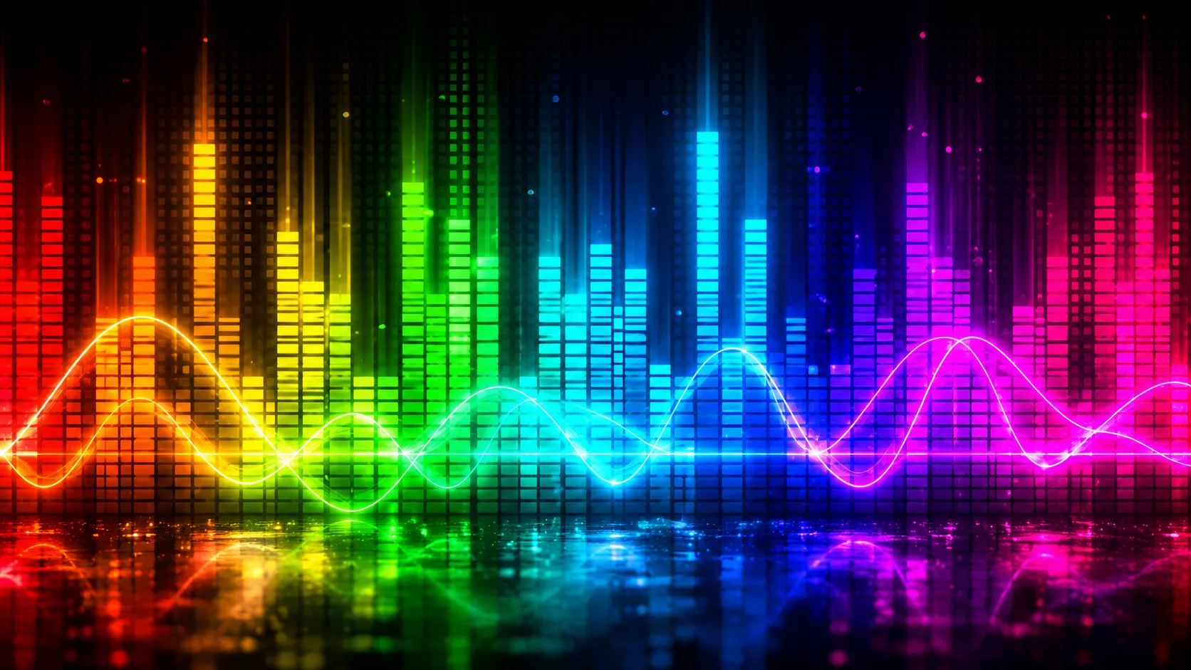 Abstract audio equalizer wave background